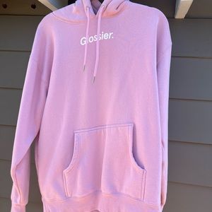 Glossier Pink Hoodie Size L